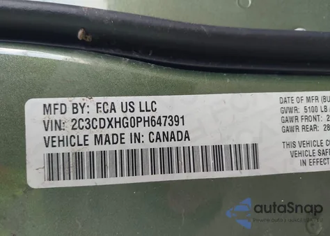 2023 Dodge Charger Gt z USA, uszkodzony, nr VIN 2C3CDXHG0PH647391